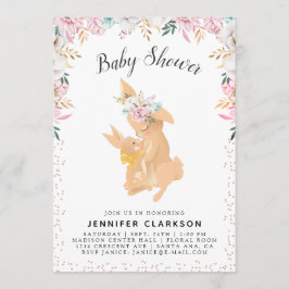 Sweet Mama & Baby Bunnies Baby shower Kaart