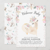 Sweet Mama & Baby Llama Welkom Baby Kaart (Voorkant / Achterkant)