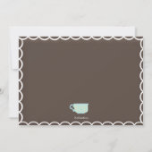 Sweet mama Baby shower Tea Party Invitation Blue Kaart (Achterkant)