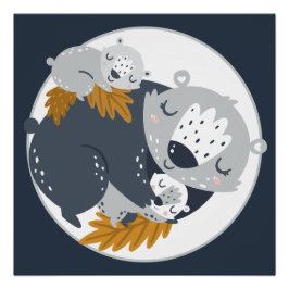 Sweet Mama Beer en Cubs Napping Perfect Poster