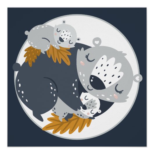 Sweet Mama Beer en Cubs Napping Perfect Poster (Voorkant)