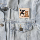 Sweet Mama Beer Moederdag Quote Vierkante Button 5,1 Cm (In situ)