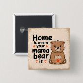 Sweet Mama Beer Moederdag Quote Vierkante Button 5,1 Cm (Voorkant /achterkant)