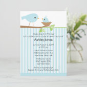 Sweet Mama Bird & Baby Boy Baby shower Kaart (Staand voorkant)