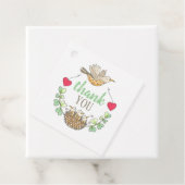 Sweet Mama en Baby Birds Nest Krans Bedankjes Labels (In situ)