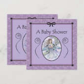 Sweet Mama en Baby Fairy Baby Shower Uitnodigingen (Voorkant / Achterkant)