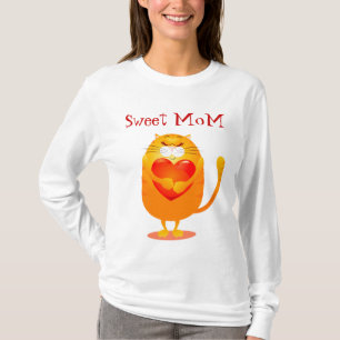 Sweet mama, grappige kat in liefde. T-shirt