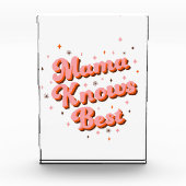 Sweet Mama kent beste roze bruine retro Lettering Fotoblokken (Voorkant)