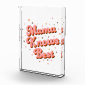 Sweet Mama kent beste roze bruine retro Lettering Fotoblokken (Rechts)