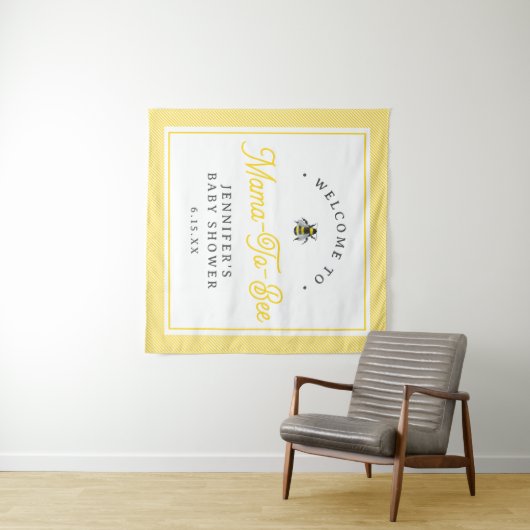 Sweet  mama-to-bee Baby shower Welkomstteken Wandkleed (In Situ (horizontaal))