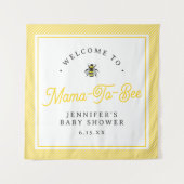 Sweet mama-to-bee Baby shower Welkomstteken Wandkleed (Voorkant)