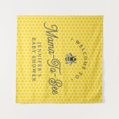 Sweet mama-to-bee Baby shower Welkomstteken Wandkleed (Voorkant (horizontaal))