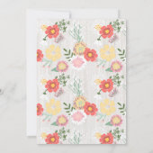 Sweet mamma fox & baby fox babyshower uitnodiginge kaart (Achterkant)