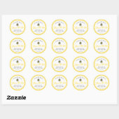 Sweet  mamma-to-bee Baby shower Favor Ronde Sticker (Vel)