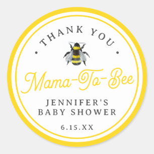 Sweet  mamma-to-bee Baby shower Favor Ronde Sticker