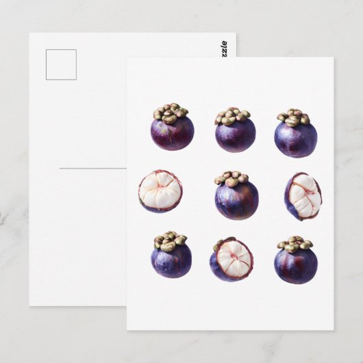 Sweet Mangosteen Tropical Fruit Briefkaart (Voorkant / Achterkant)