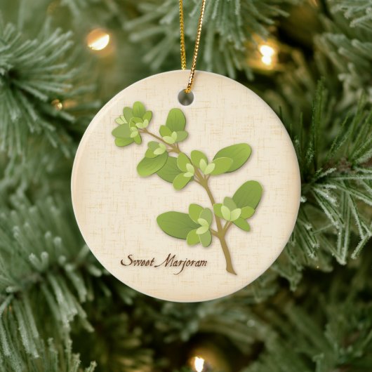 Sweet Marjoram Herb Keramisch Ornament (Boom)