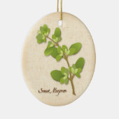 Sweet Marjoram Herb Keramisch Ornament (Rechts)