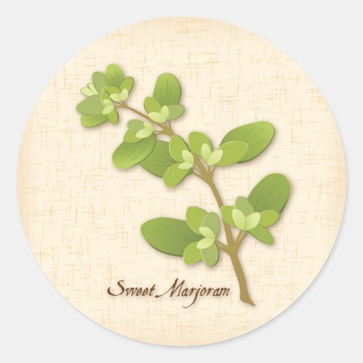 Sweet Marjoram Round Sticker (Voorkant)