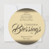 Sweet Mary en Jesus Raphael kerstzegen Feestdagenkaart (Achterkant)