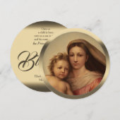 Sweet Mary en Jesus Raphael kerstzegen Feestdagenkaart (Voorkant / Achterkant)