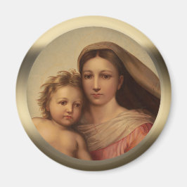 Sweet Mary en Jezus kind Sistine madonna Prang Magneet