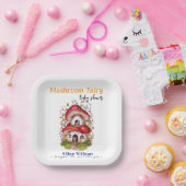 Sweet Mashroom Fairy is onderweg Papieren Bordje (Feest)