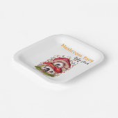 Sweet Mashroom Fairy is onderweg Papieren Bordje (Gebogen)