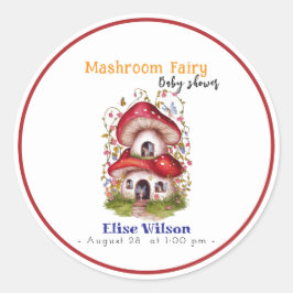 Sweet Mashroom Fairy is onderweg Ronde Sticker