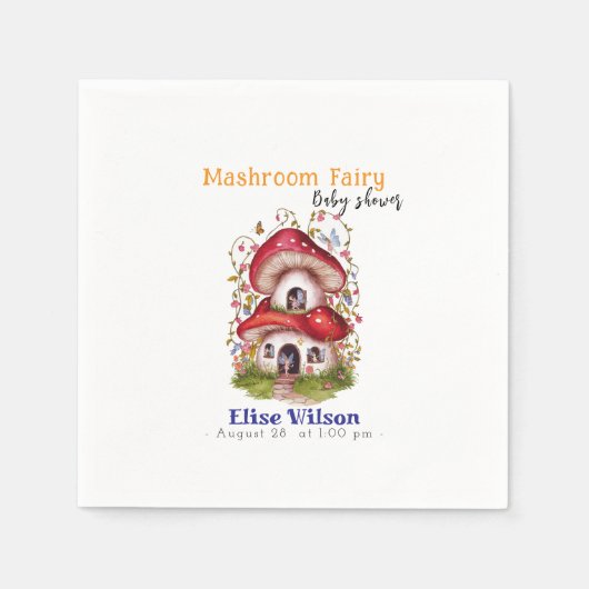 Sweet Mashroom Fairy is onderweg Servet (Voorkant)