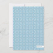 Sweet Mason Jar Blue | Grijze uitnodiging tot Baby (Achterkant)