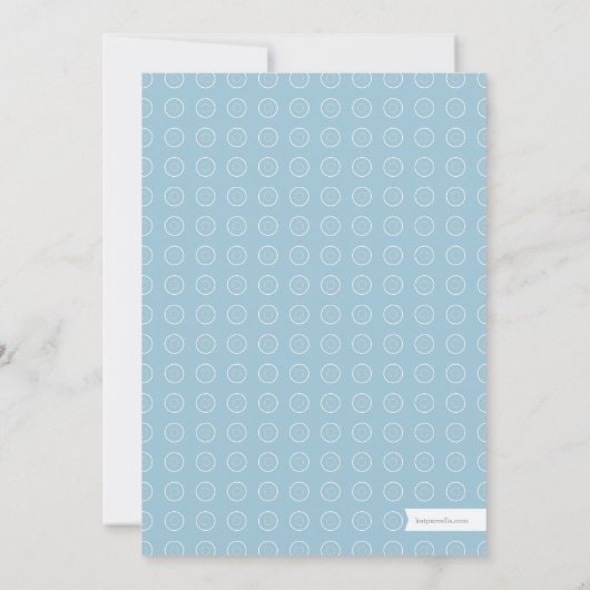 Sweet Mason Jar Blue | Grijze uitnodiging tot Baby (Achterkant)