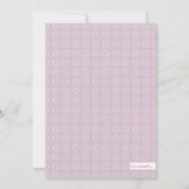 Sweet Mason Jar Lila Grey Baby shower Uitnodiging (Achterkant)