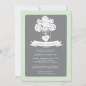 Sweet Mason Jar Neutral Baby shower Invitation Kaart (Voorkant)