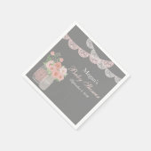 Sweet Mason Jar Roze Grijs Baby shower Servetten (Hoek)