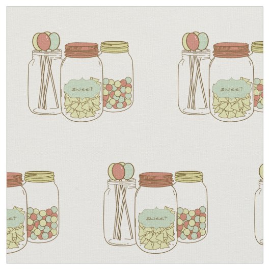 Sweet mason pot en snoep stof (Close Up)