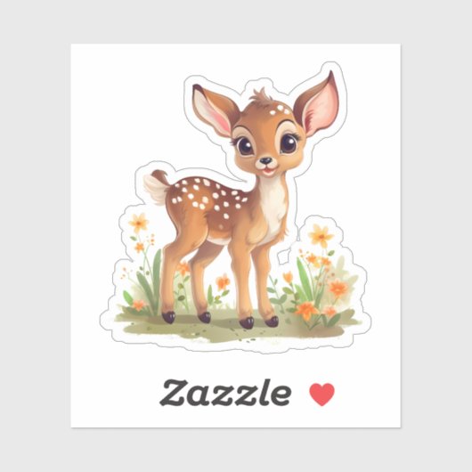 Sweet Meadow Fawn Sticker (Vel)