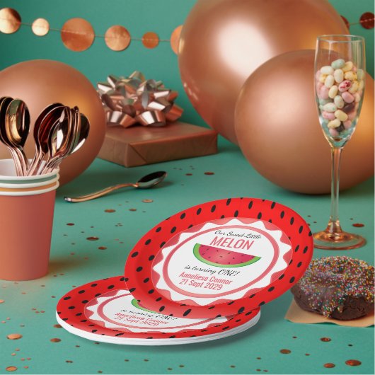 Sweet Melon Birthday Papieren Bordje (Multi)