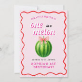 Sweet Melon First Birthday Party Kaart (Voorkant)