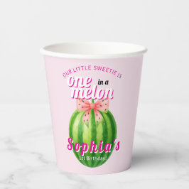 Sweet Melon First Birthday Party Papieren Bekers