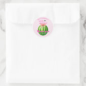 Sweet Melon First Birthday Party Ronde Sticker (Tas)