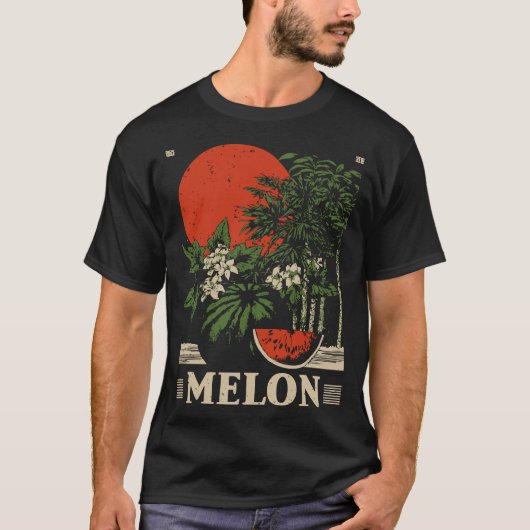 Sweet Melon Summer Fruit  Design T-shirt (Voorkant)