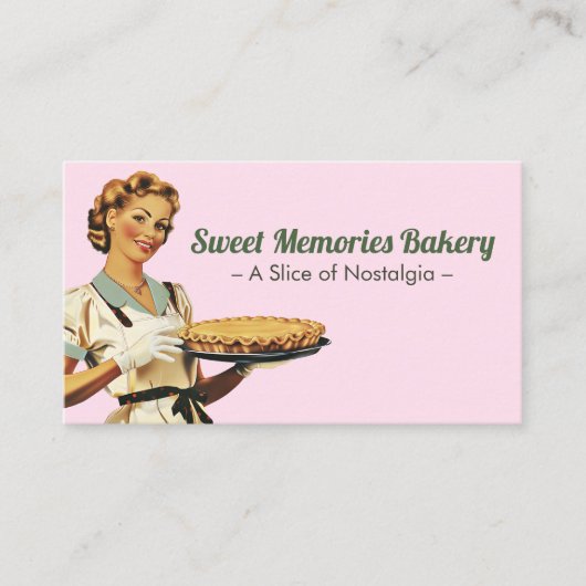 Sweet Memories Bakkerij Nostalgie  Retro Visitekaartje (Voorkant)