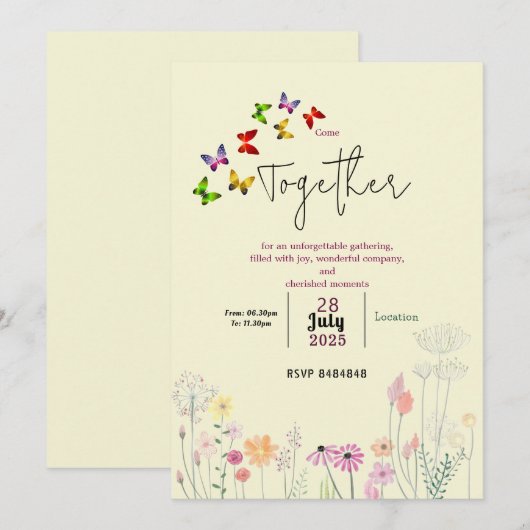 Sweet memories gathering  kaart (Voorkant / Achterkant)