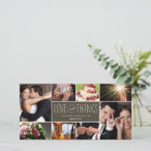 Sweet Memories Weddenschap Bedankt Fotokaarten (Staand voorkant)