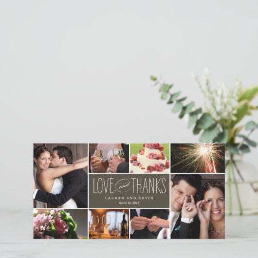 Sweet Memories Weddenschap Bedankt Fotokaarten (Staand voorkant)