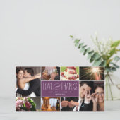 Sweet Memories Weddenschap Bedankt Fotokaarten (Staand voorkant)