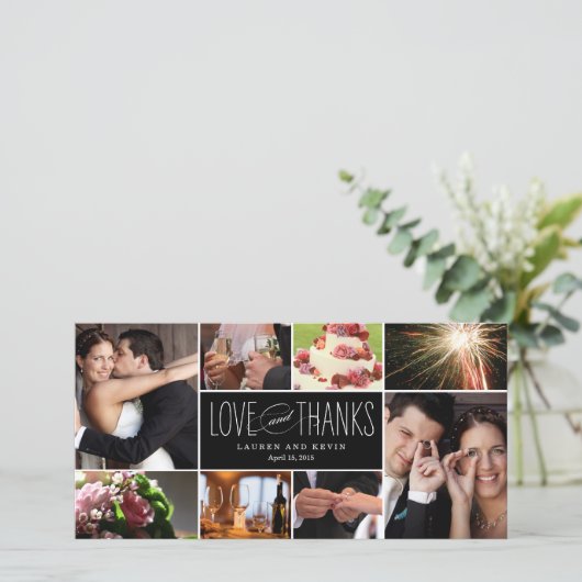 Sweet Memories Weddenschap Bedankt Fotokaarten (Staand voorkant)