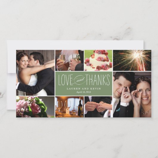 Sweet Memories Weddenschap Bedankt Fotokaarten (Voorkant)
