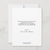 Sweet Memories Weddenschap Foto Hartelijk dank Bedankkaart (Achterkant)